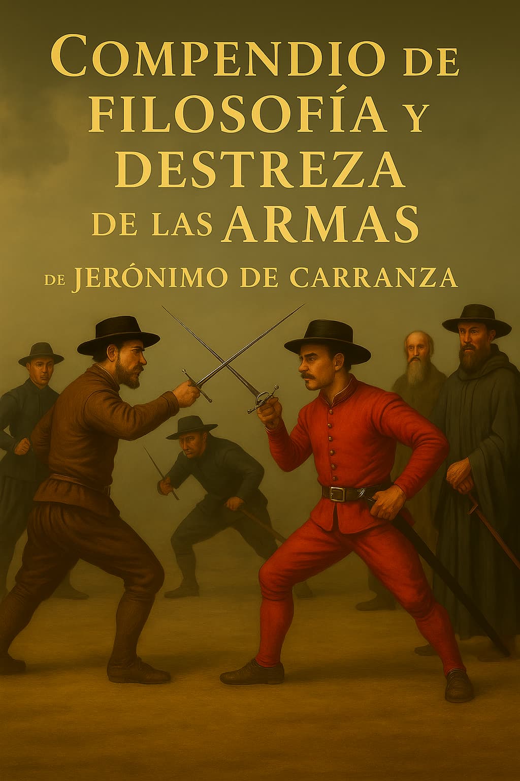 Portada del tratado histórico Compendio de la Filosofia y destreza de las armas de Jerónimo de Carranza: De la Filosofía y destreza de las armas de Jerónimo de Carranza